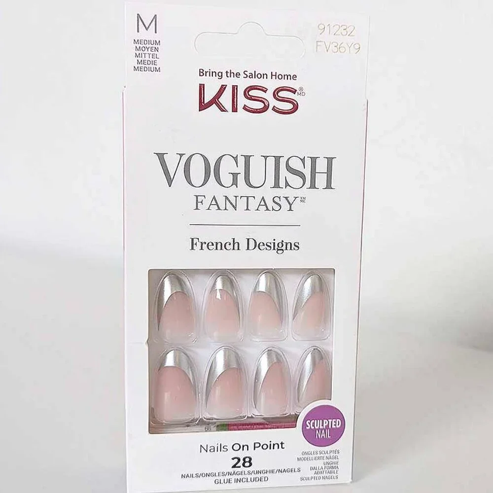 Kiss French Design Nails Medium Length - Up To You.